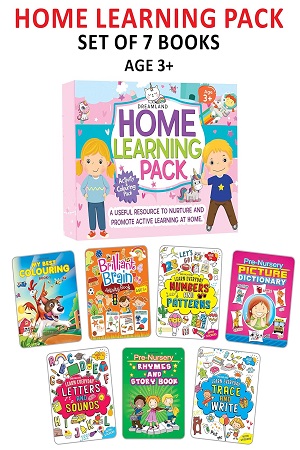 Home Learning Books Pack Age 3+ An Amazing Set of 8 Books- My Best Colouring , Brilliant Brain Activity, Numbers and Patterns, Pre Nursery Picture ... Rhymes and Story Book, Trace and Write