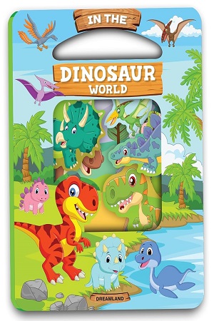 In the Dinosaurs World Die Cut Window Board Book for Kids Age 3+ Die Cut Shape Early Learning Picture Board Book