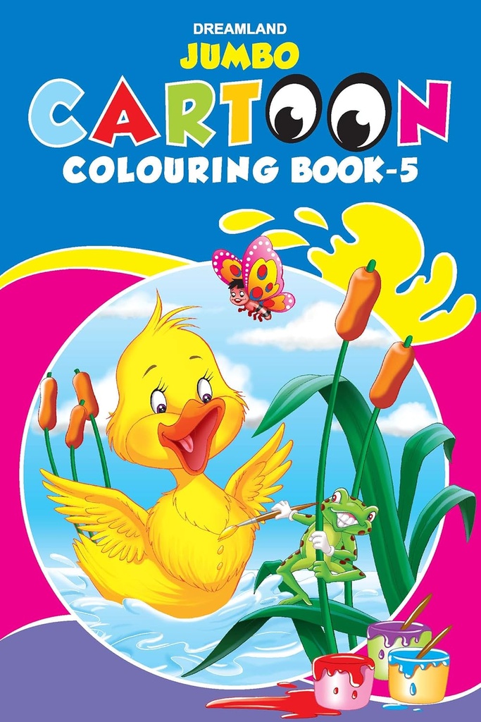 Jumbo Cartoon Colouring Book 5 for Kids Age 1 -6 Years 