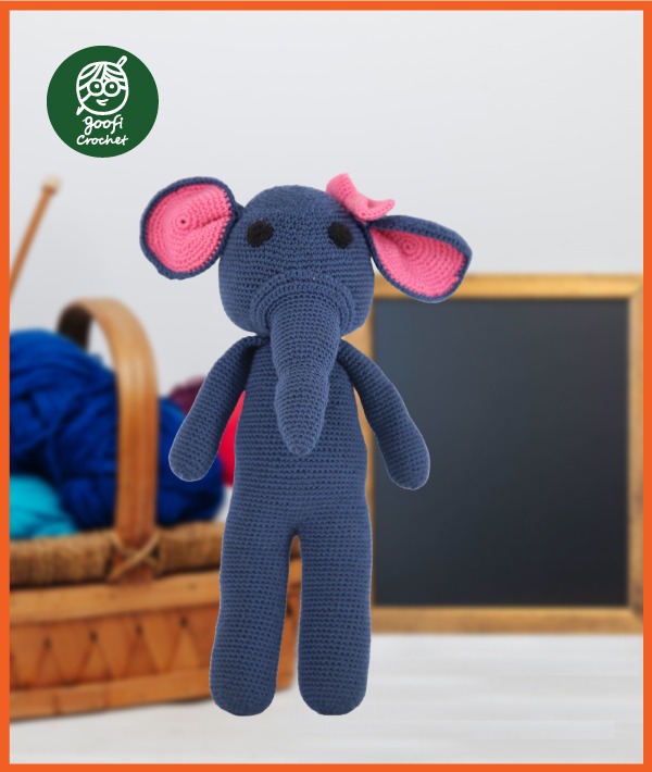 Crochet Toy – Character-Blue Elephant