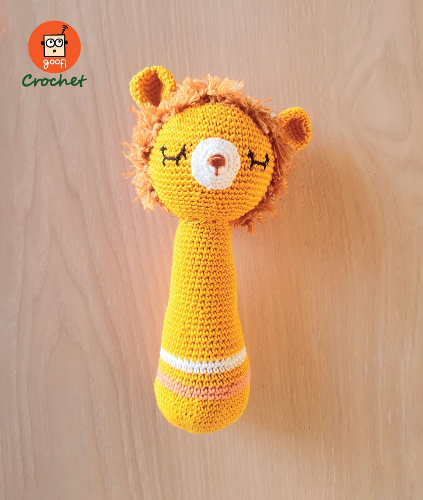 Crochet Toy Rattle – Character-Lion