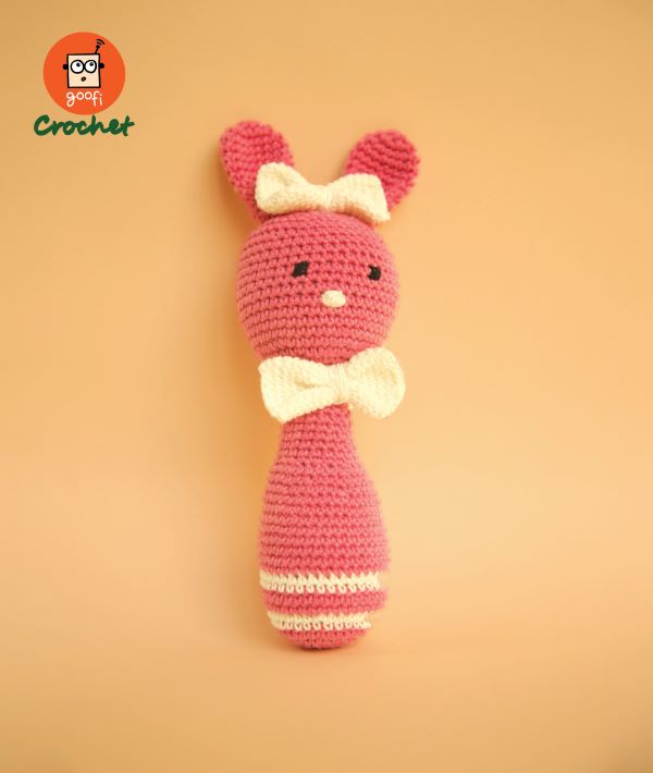 Crochet Toy Rattle Color-Pink