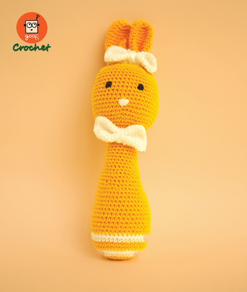 Crochet Toy Rattle Color-Yellow