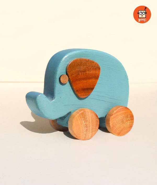 Wooden Wheel Elephant