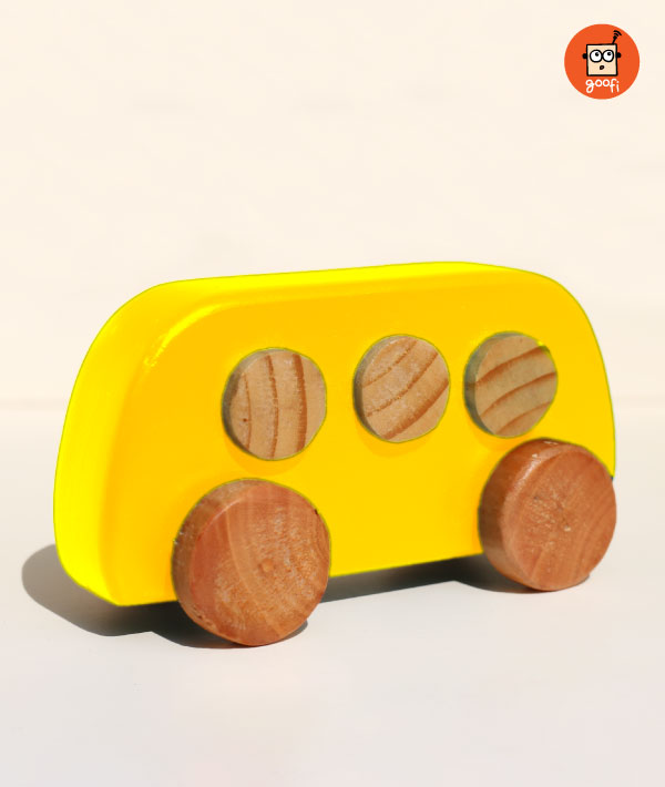 Wooden Wheel School Bus