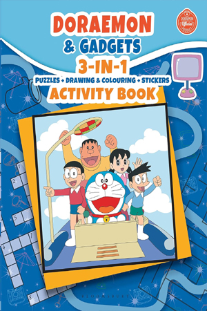 Doraemon & Gadgets: 3-IN-1 Puzzles + Drawing & Colouring + Stickers Activity Book