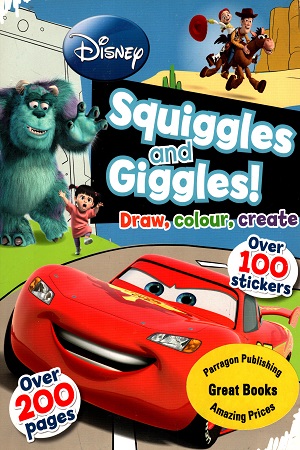 Disney : Squiggles and Giggles! Draw, colour, create (Over 100 Stickers)