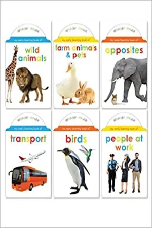 My Super Boxset of Board Books For Kids: Opposites, Wild Animals, Farm Animals and Pets, Birds, Transport, People At Work (Pack of 6 Early Learning ... Board Books with an attractive shape)