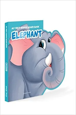 My First Shaped Board book - Elephant, Die-Cut Animals, Picture Book for Children