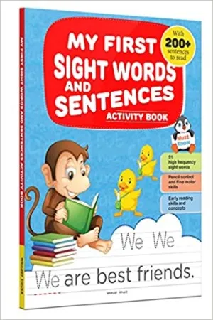 My First Sight Words And Sentences: Activity Book For Children