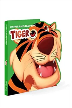 My First Shaped Board book - Tiger, Die-Cut Animals, Picture Book for Children