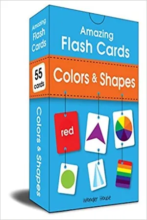 Amazing Flash Cards Colors &amp; Shapes: Early Development of Preschool Toddler (55 Cards)