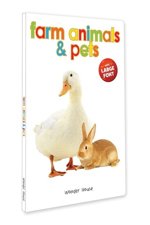 Farm Animals & Pets - Early Learning Board Book With Large Font : Big Board Books Series