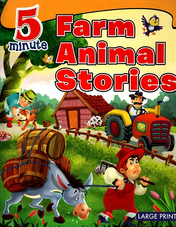 [9789385252976] Large Print: 5 Minute Farm Animals