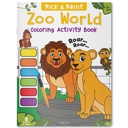 
Pick and Paint Coloring Activity Book For Kids: Zoo World 